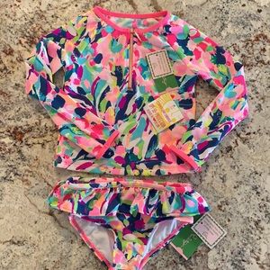 NWT Girl’s Lilly Pulitzer Rashguard Bathing Suit!